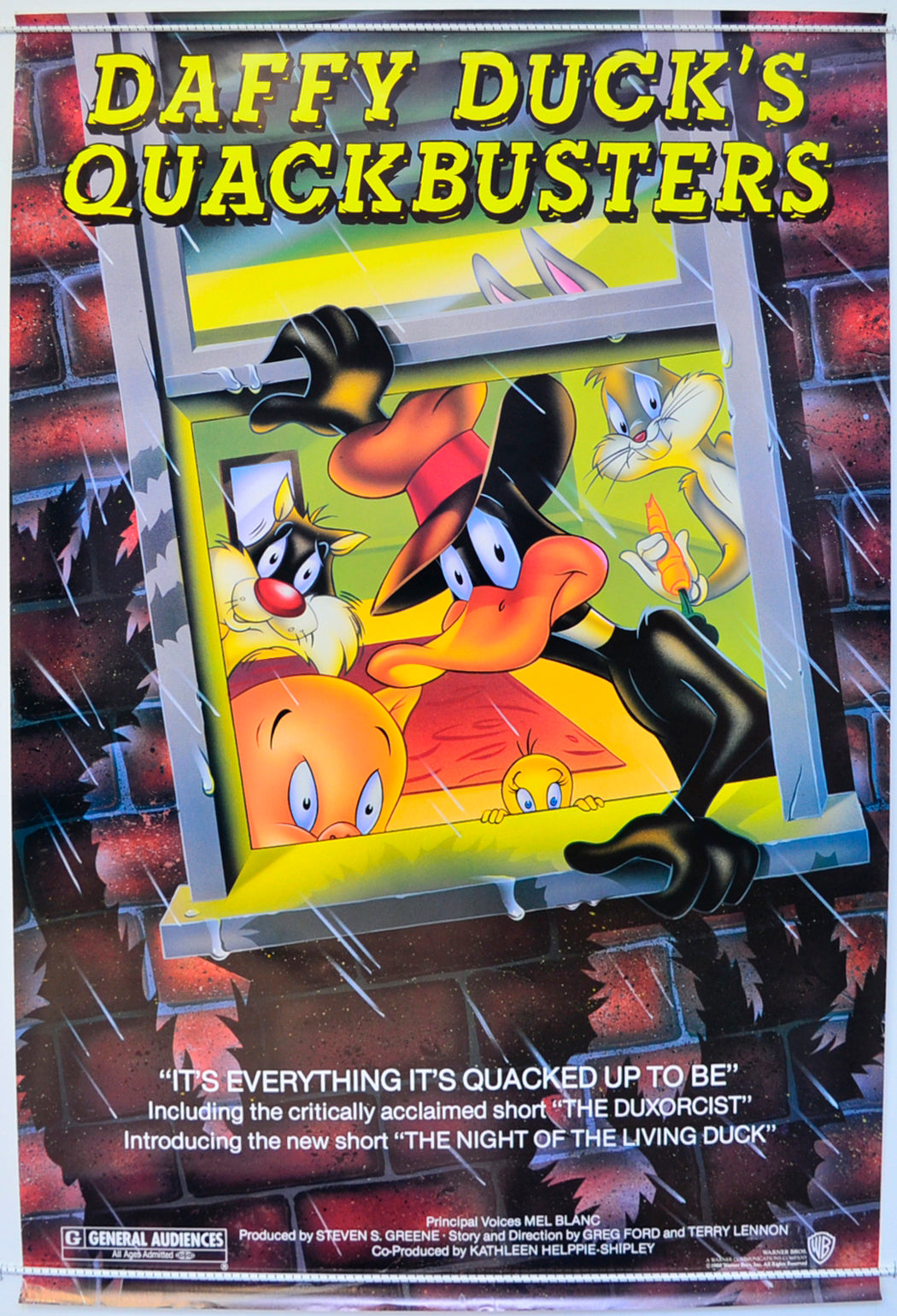 Daffy Duck's Quackbusters  Original One Sheet Poster - Film Poster - Movie Poster 