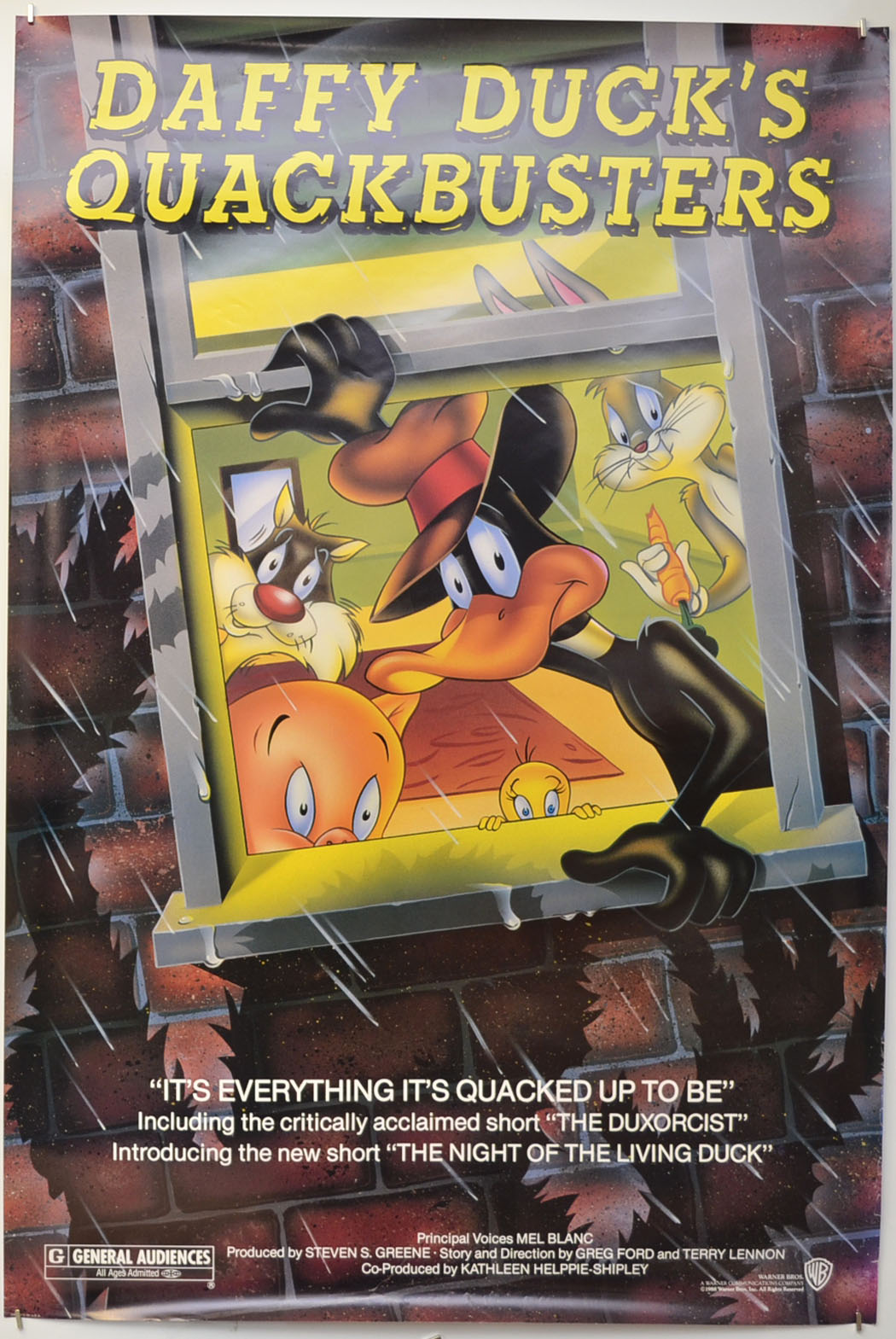 Daffy Duck's Quackbusters Original One Sheet Poster - Film Poster - Movie Poster