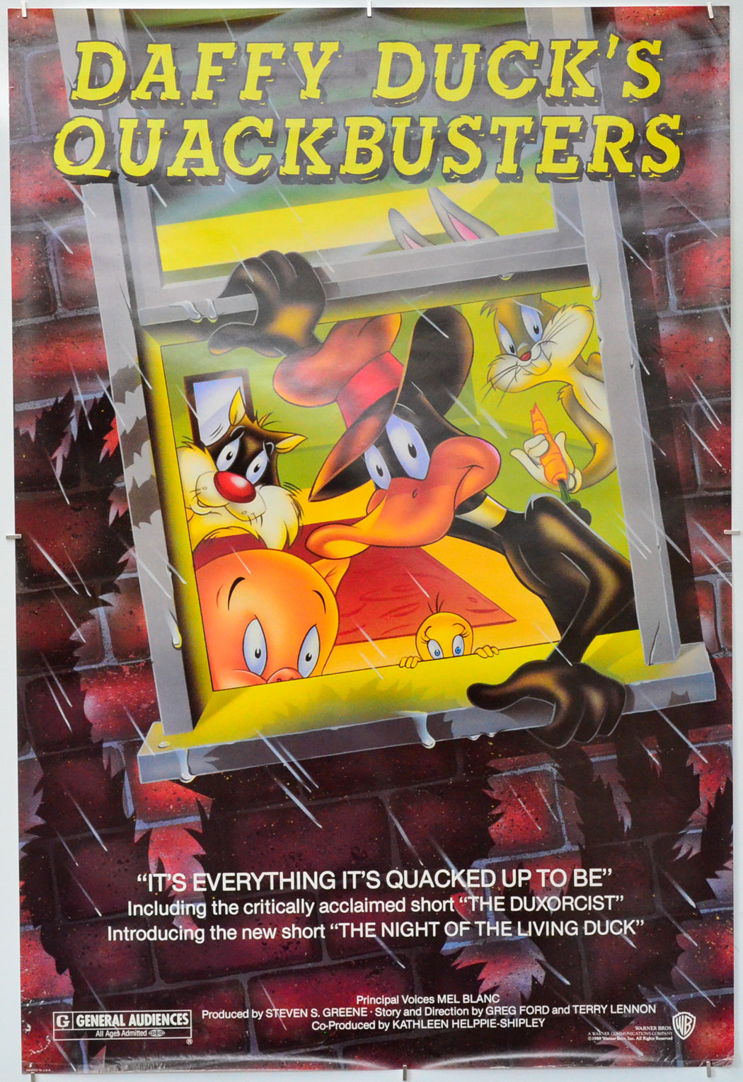 Daffy Duck's Quackbusters - Original One Sheet Poster - Film Poster - Movie Poster 