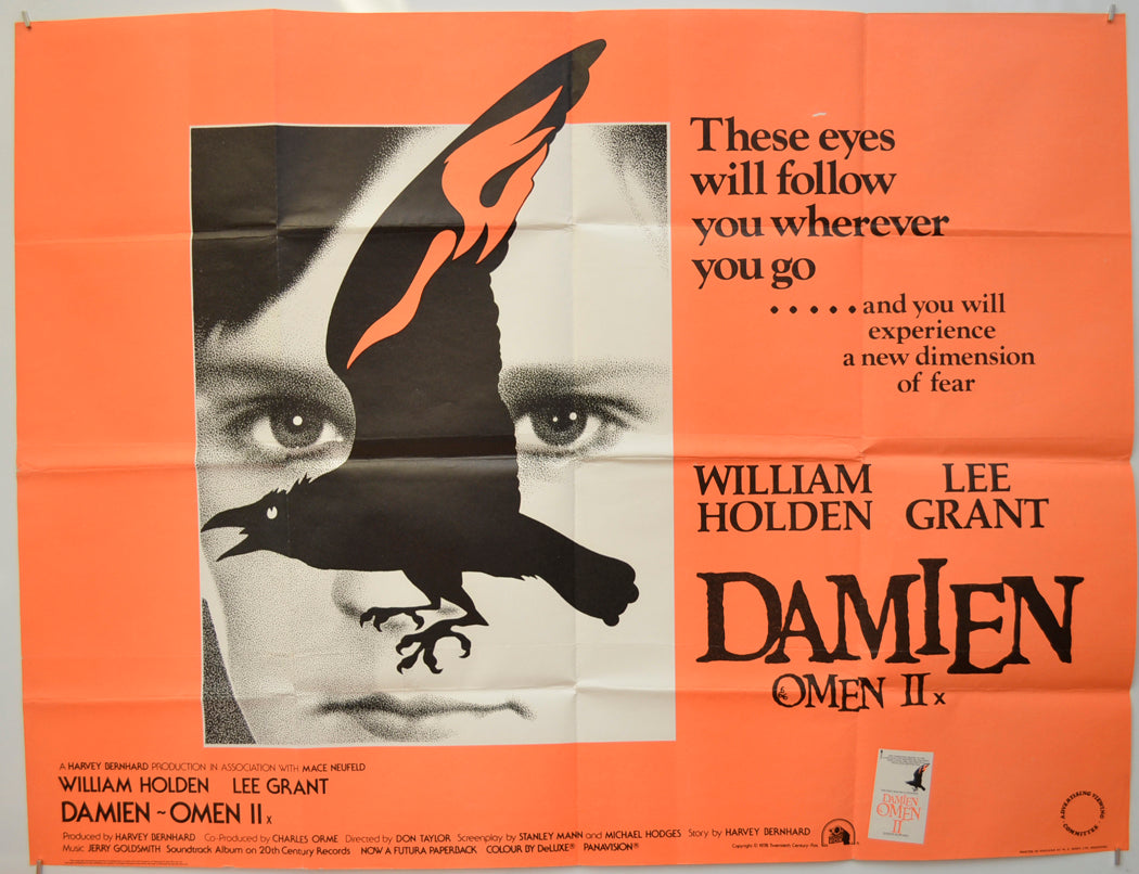 Damien : Omen II Original Quad Poster - Film Poster - Movie Poster  