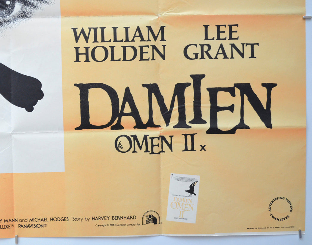 DAMIEN : OMEN II (Bottom Right) Cinema Quad Movie Poster 