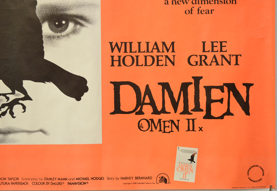 DAMIEN : OMEN II (Bottom Right) Cinema Quad Movie Poster 