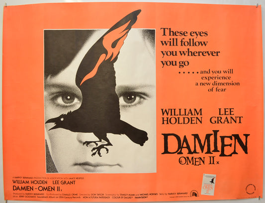 Damien : Omen II Original Quad Poster - Film Poster - Movie Poster