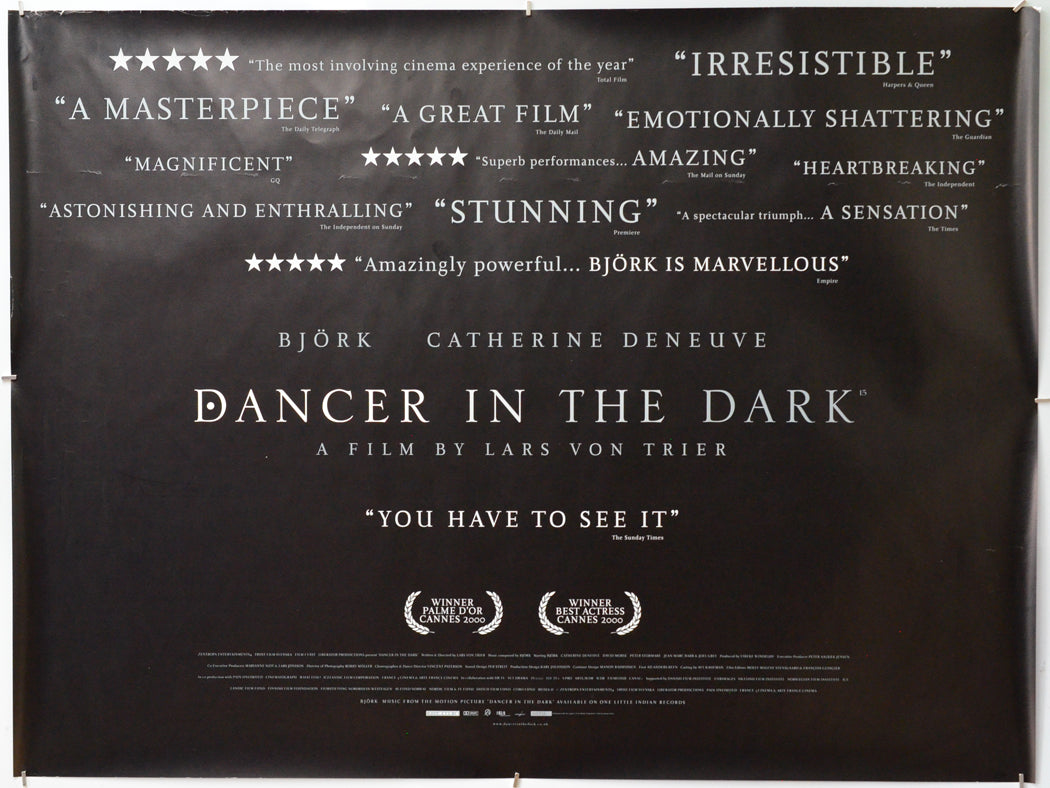Dancer In The Dark - Original Quad Poster - Film Poster - Movie Poster