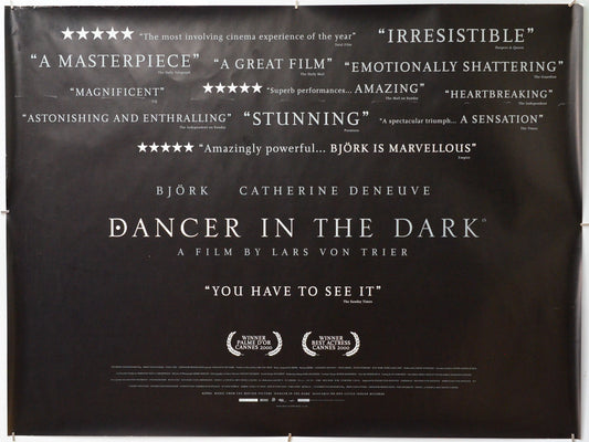 Dancer In The Dark - Original Quad Poster - Film Poster - Movie Poster