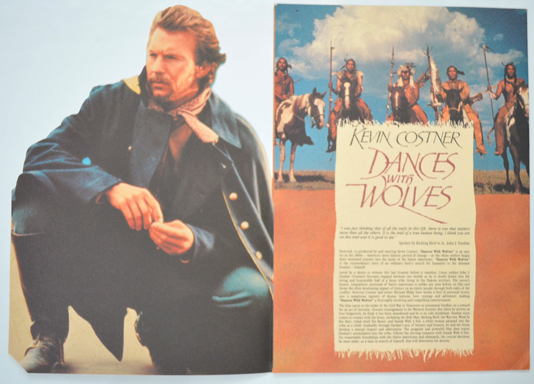 DANCES WITH WOLVES Cinema Exhibitors Press Synopsis Credits Booklet - INSIDE 