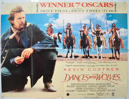 Dances With Wolves Original Quad Poster - Film Poster - Movie Poster