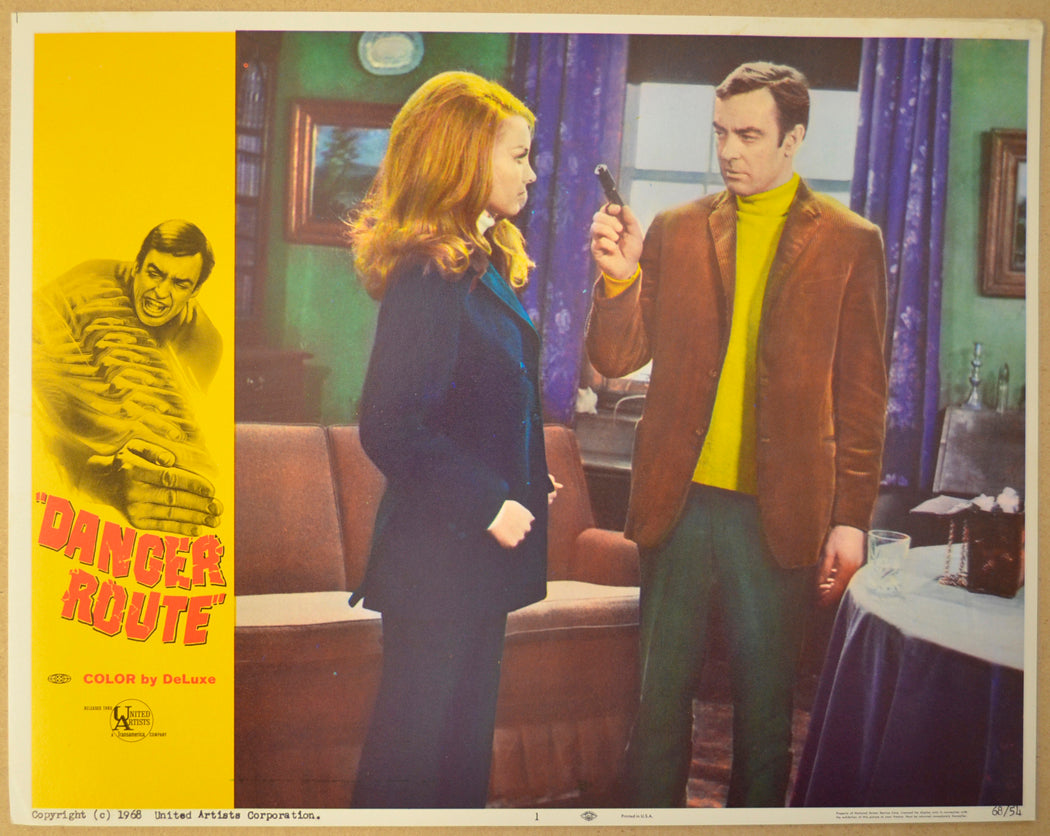 DANGER ROUTE (Card 1) Cinema Lobby Card Set 