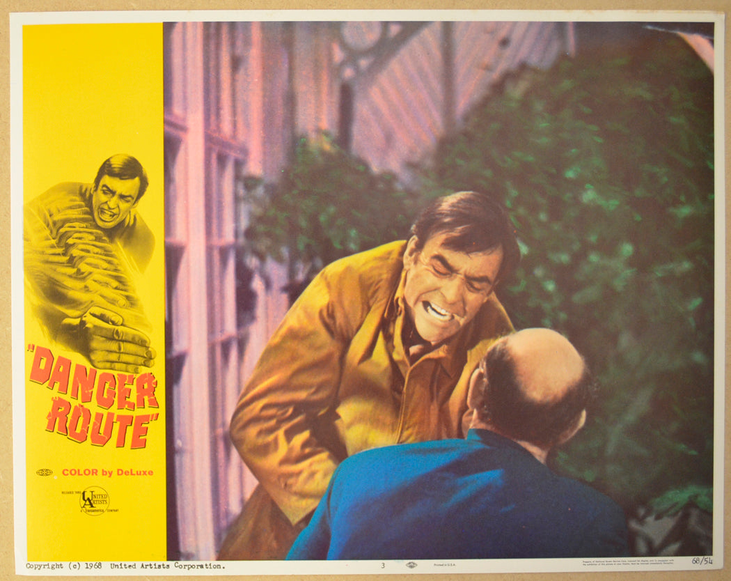 DANGER ROUTE (Card 3) Cinema Lobby Card Set 