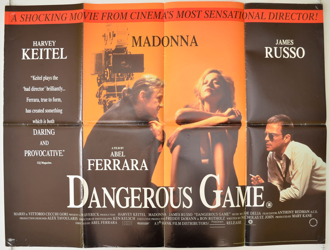 Dangerous Game  (a.k.a. Snake Eyes)  Original Quad Poster - Film Poster - Movie Poster 