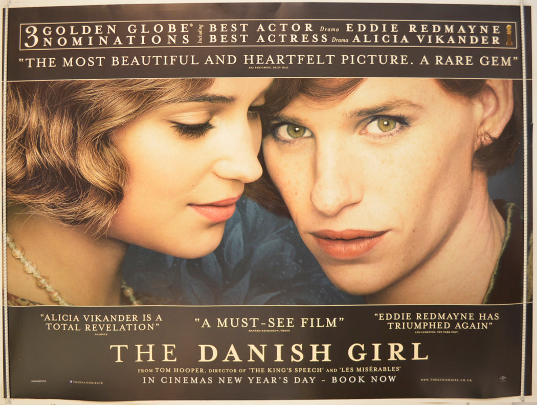 The Danish Girl  Original Quad Poster - Film Poster - Movie Poster 