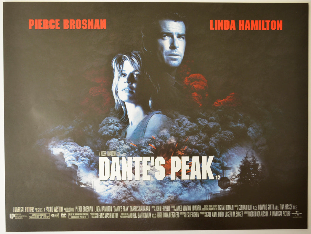 Dante's Peak Original Mini Quad Poster - Film Poster - Movie Poster