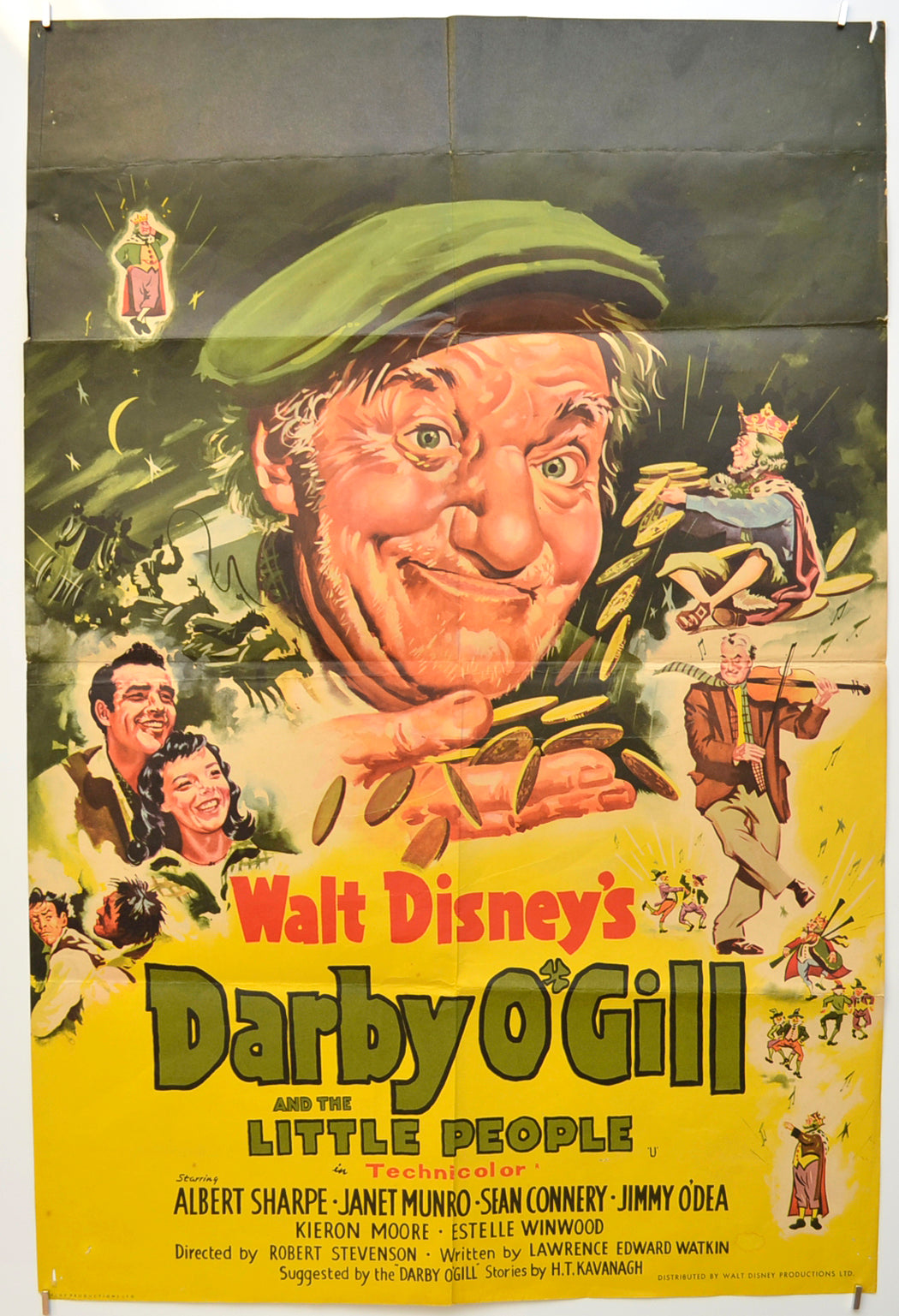 Darby O'Gill And The Little People  Original Double Crown Poster - Film Poster - Movie Poster