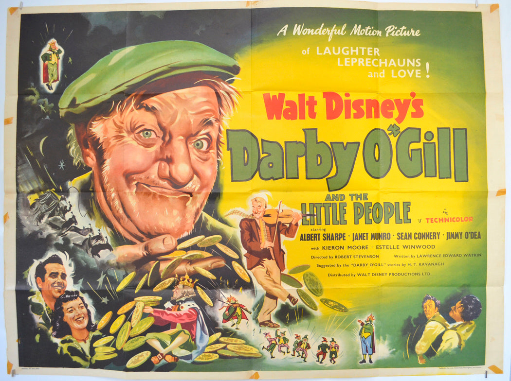 Darby O'Gill And The Little People  Original Quad Poster - Film Poster - Movie Poster