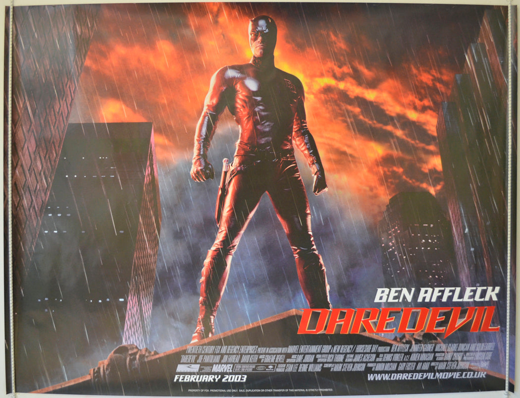 Daredevil  (Teaser / Advance Version)  Original Quad Poster - Film Poster - Movie Poster 