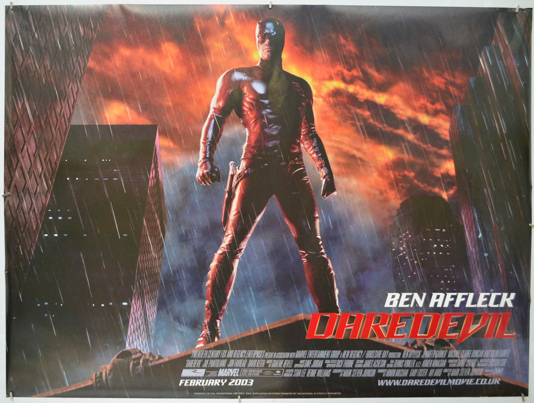 Daredevil (Teaser / Advance Version) Original Quad Poster - Film Poster - Movie Poster