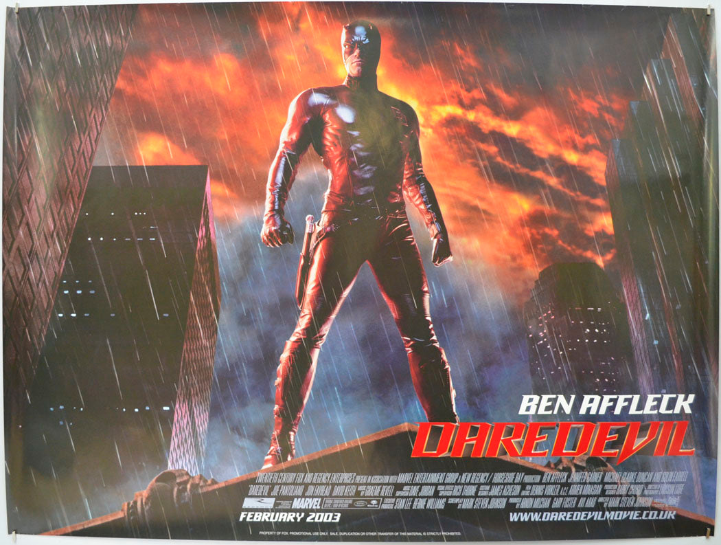 Daredevil (Teaser / Advance Version) Original Quad Poster - Film Poster - Movie Poster