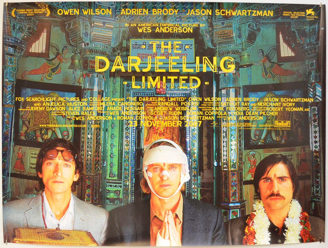 The Darjeeling Limited  Original Quad Poster - Film Poster - Movie Poster