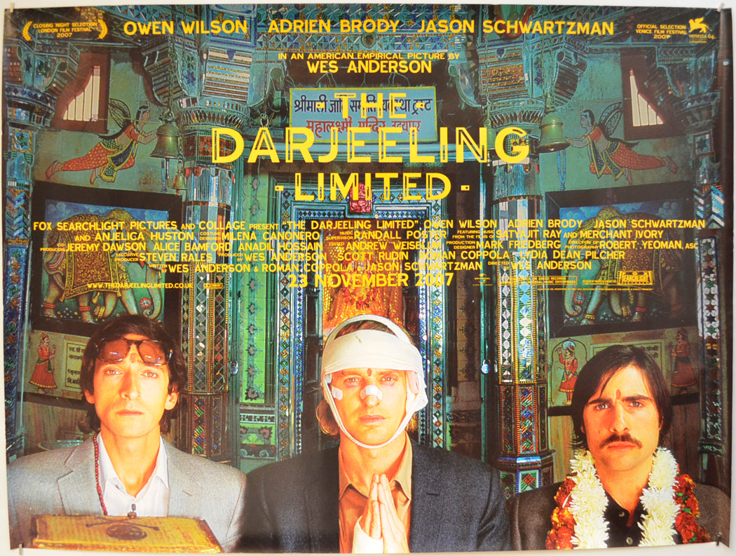 The Darjeeling Limited  Original Quad Poster - Film Poster - Movie Poster