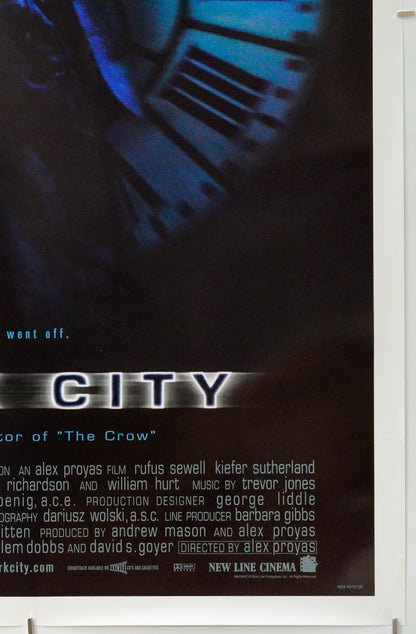 Dark City (Bottom Right) Cinema One Sheet Movie Poster 