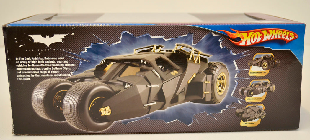 THE DARK KNIGHT Hot Wheels 1:18 scale (BOX BACK View)  