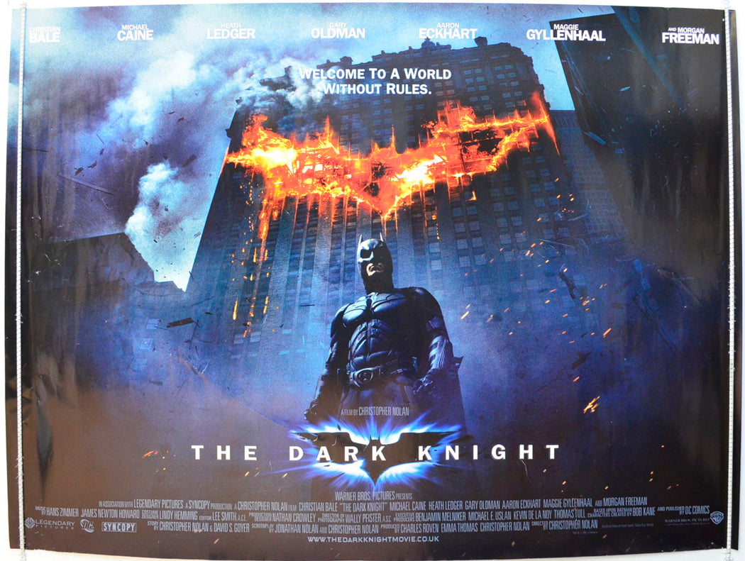 The Dark Knight  (a.k.a. Batman : The Dark Knight)   Original British Quad Poster - Film Poster - Movie Poster 