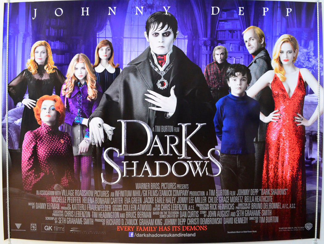 Dark Shadows Original British Quad Poster - Film Poster - Movie Poster 