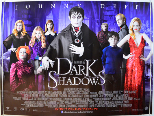 Dark Shadows Original British Quad Poster - Film Poster - Movie Poster 