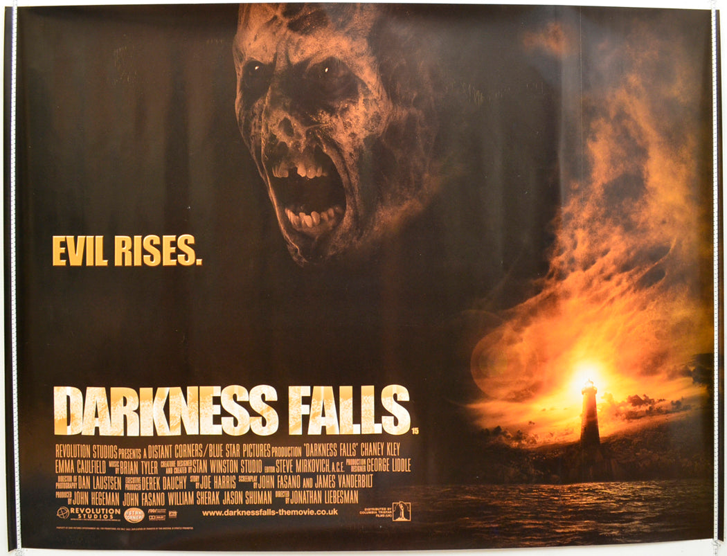 Darkness Falls Original Quad Poster - Film Poster - Movie Poster  