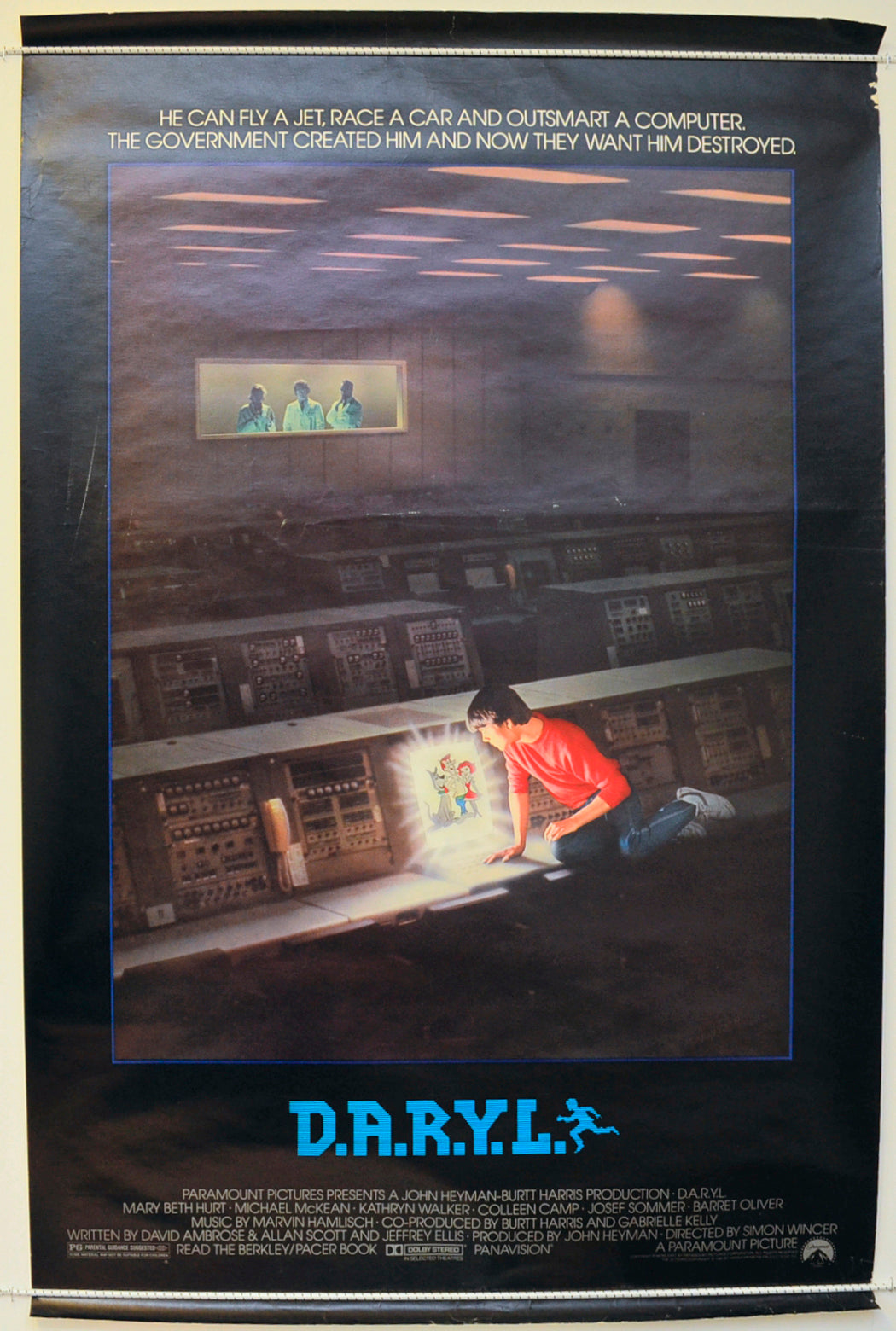 D.A.R.Y.L. Original One Sheet Poster - Film Poster - Movie Poster  