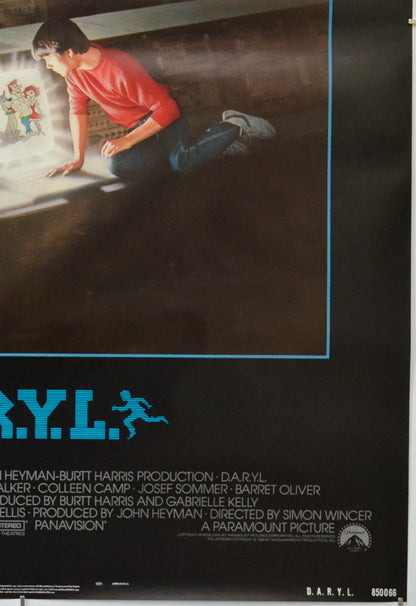 D.A.R.Y.L. (Bottom Right) Cinema One Sheet Movie Poster 