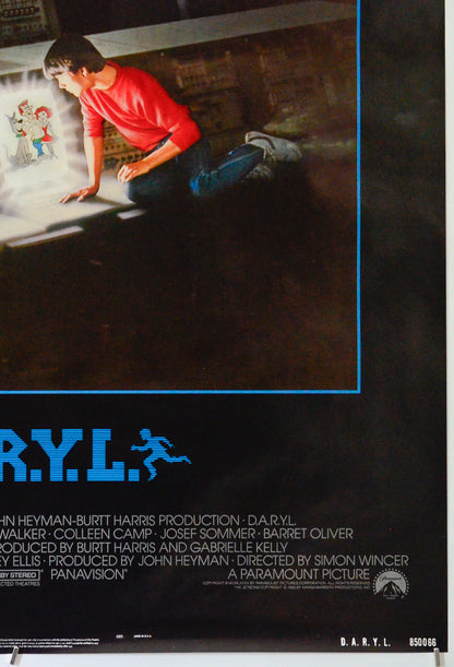 D.A.R.Y.L. (Bottom Right) Cinema One Sheet Movie Poster 
