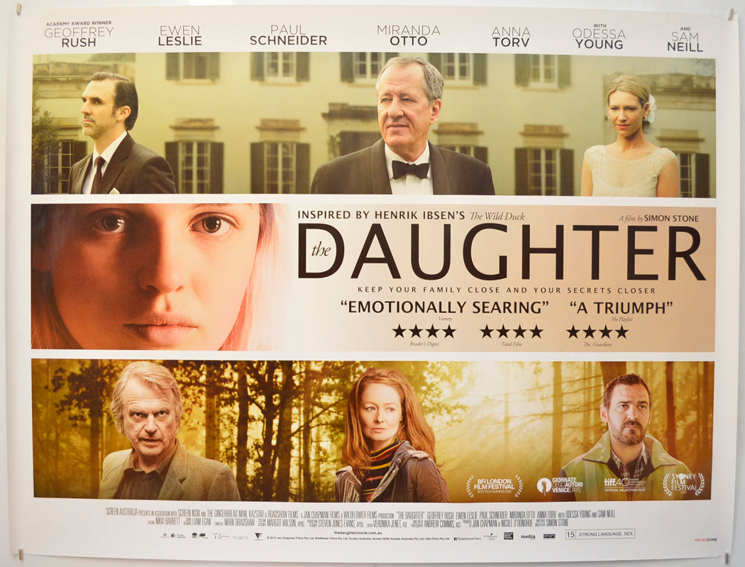 The Daughter Original Quad Poster - Film Poster - Movie Poster