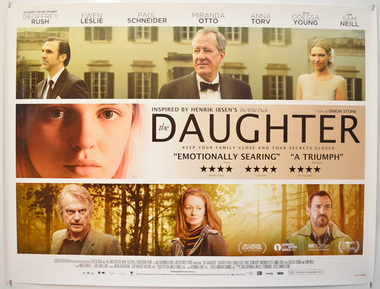 The Daughter Original Quad Poster - Film Poster - Movie Poster