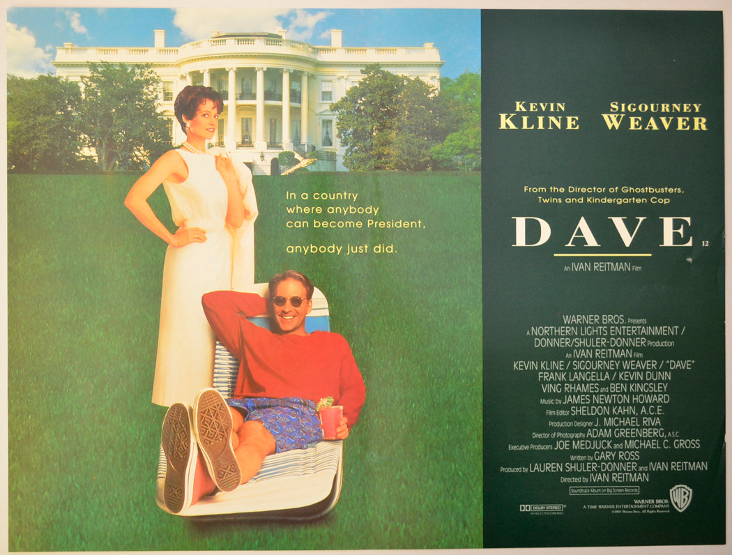 Dave Original Mini Quad Poster - Film Poster - Movie Poster