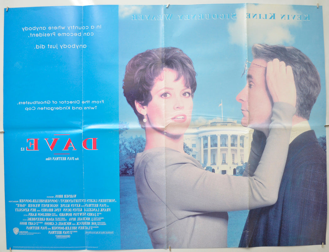 DAVE (Back) Cinema Quad Movie Poster 