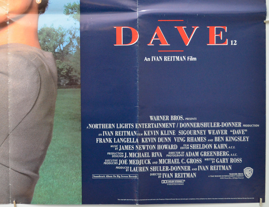 DAVE (Bottom Right) Cinema Quad Movie Poster 