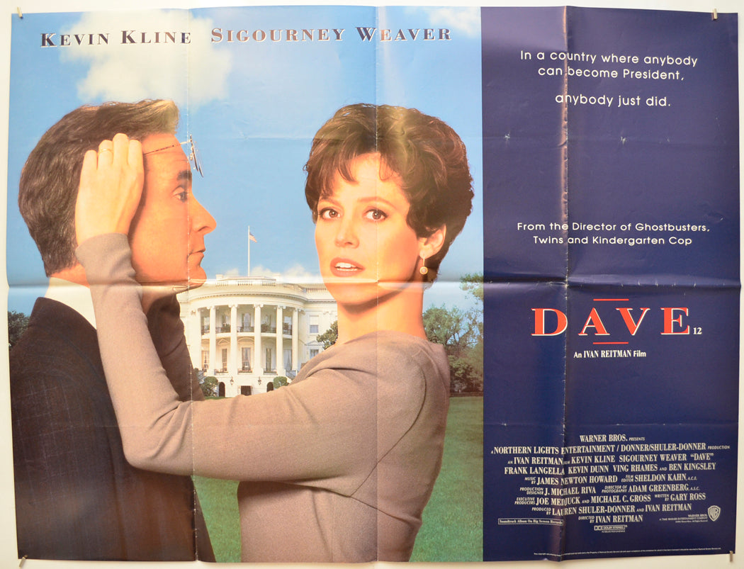 Dave (Design 2)  Original Quad Poster - Film Poster - Movie Poster