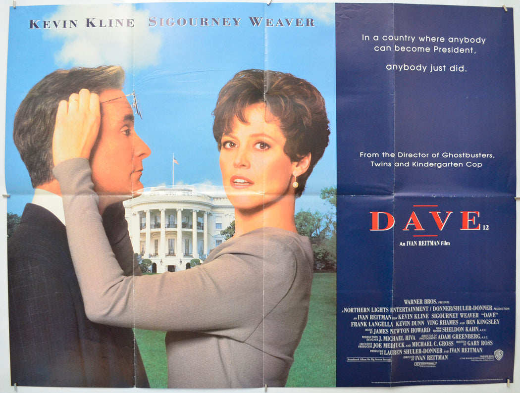 Dave (Design 2)  Original Quad Poster - Film Poster - Movie Poster