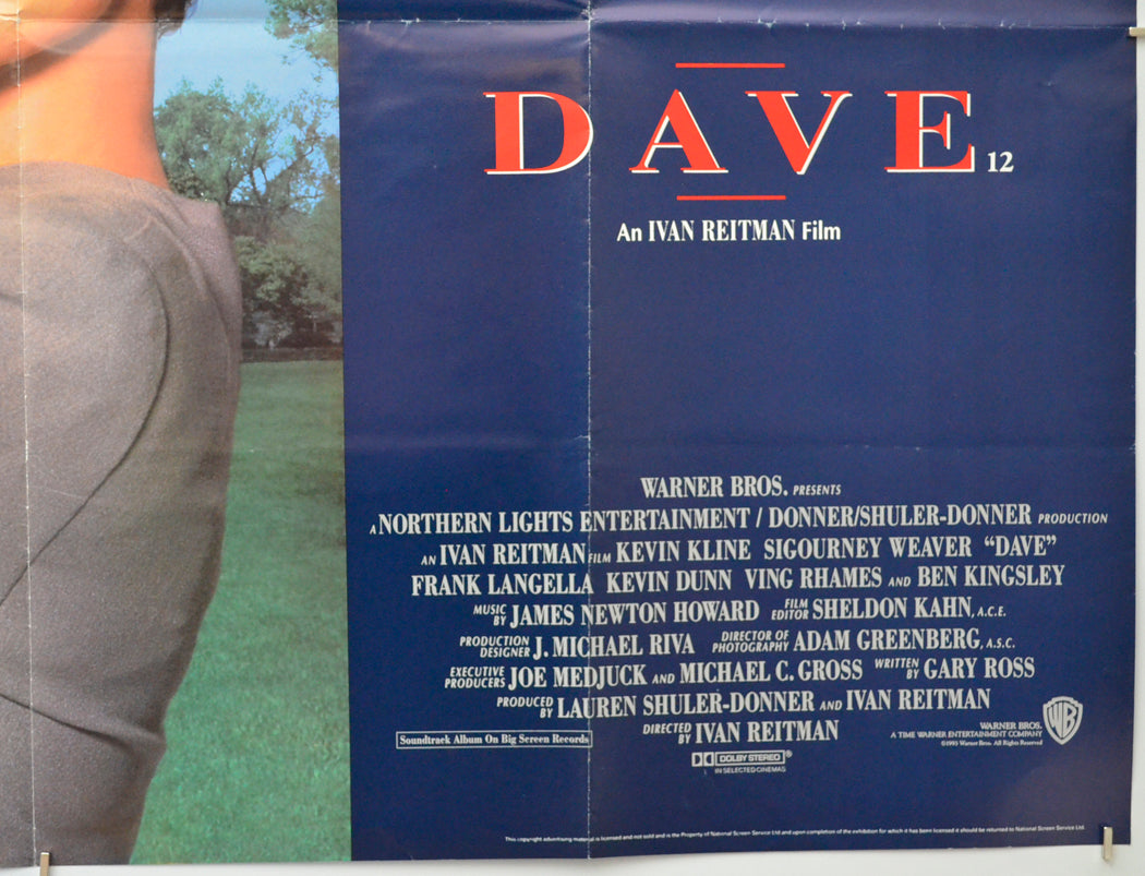 DAVE (Bottom Right) Cinema Quad Movie Poster 