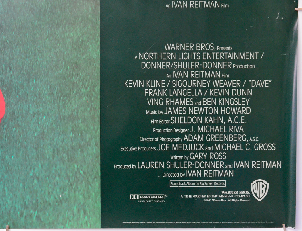 Dave (Bottom Right) Cinema Quad Movie Poster 