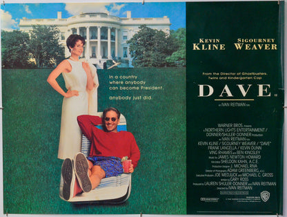 Dave - Original Quad Poster - Film Poster - Movie Poster