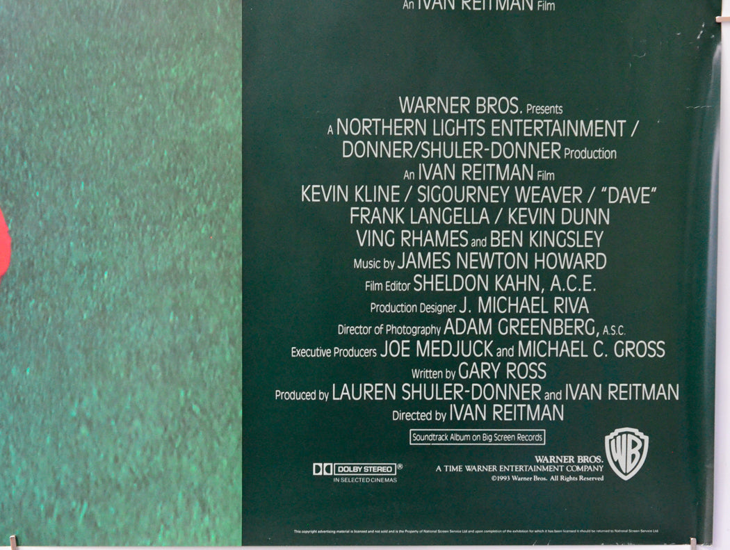 Dave (Bottom Right) Cinema Quad Movie Poster 