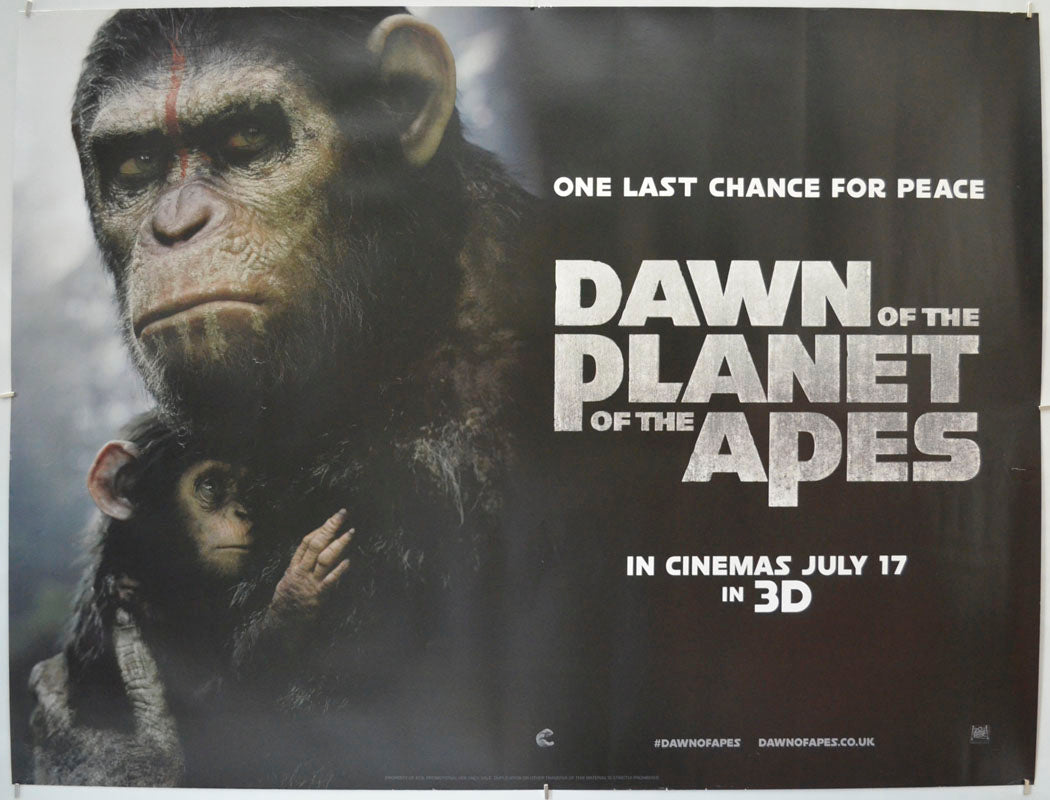 Dawn Of The Planet Of The Apes (Teaser / Advance Version) Original Quad Poster - Film Poster - Movie Poster