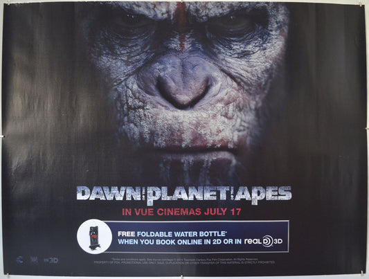 Dawn Of The Planet Of The Apes (Vue Cinemas Teaser / Advance Version) Original Quad Poster - Film Poster - Movie Poster