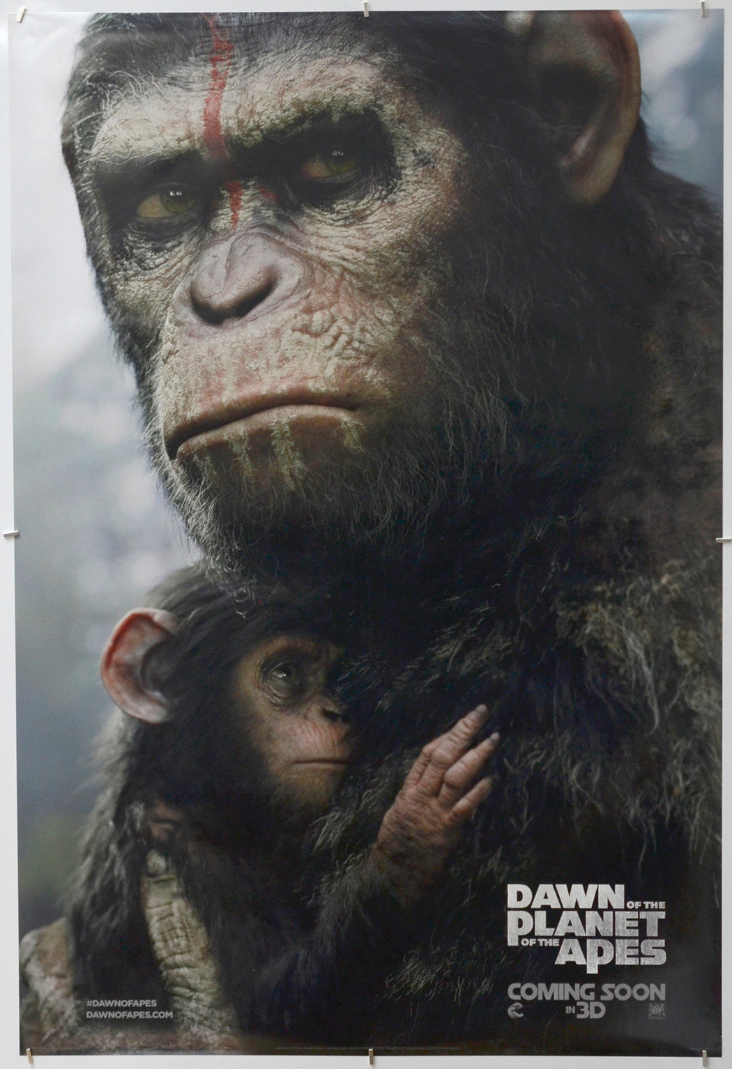 Dawn Of The Planet Of The Apes - Original One Sheet Poster - Film Poster - Movie Poster 