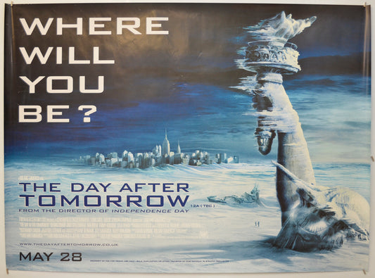 The Day After Tomorrow Original Quad Poster - Film Poster - Movie Poster