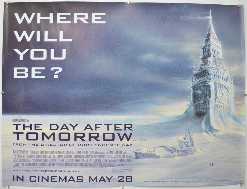 The Day After Tomorrow (London Version)  Original Quad Poster - Film Poster - Movie Poster  