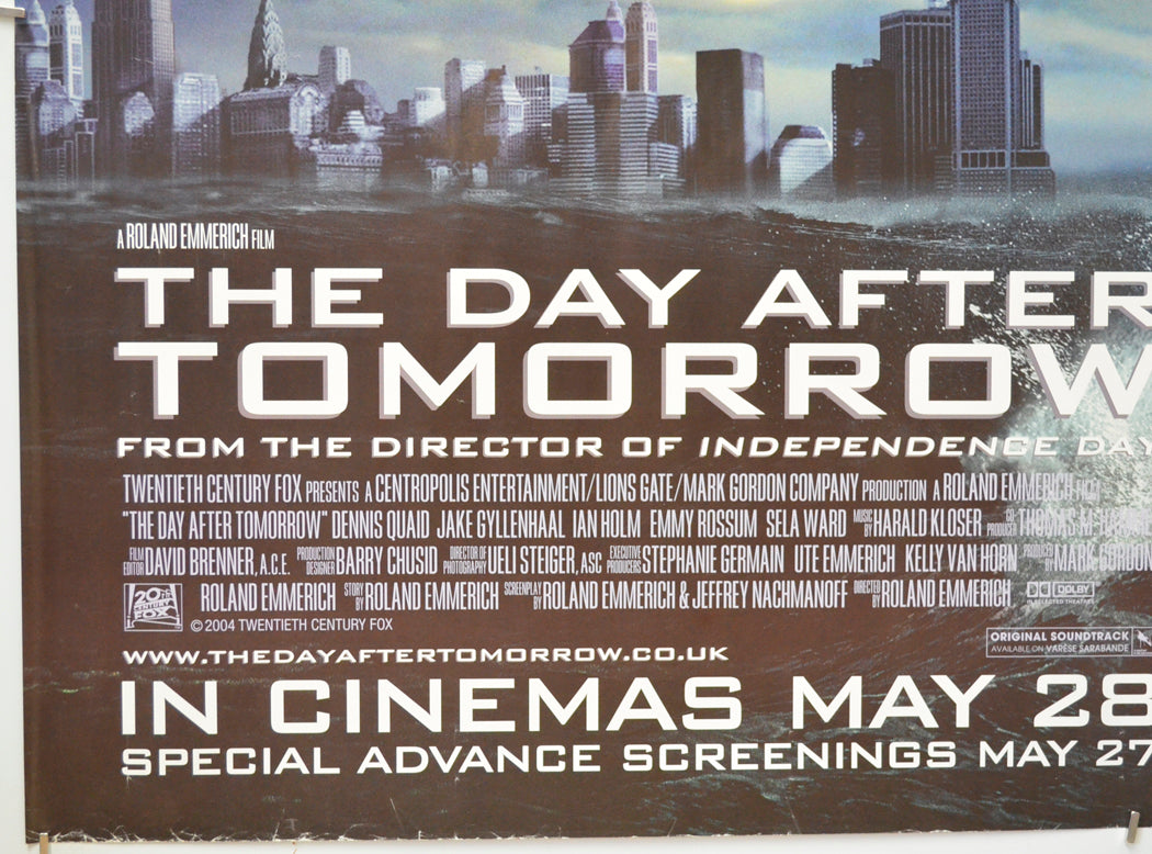 THE DAY AFTER TOMORROW (Bottom Left) Cinema Quad Movie Poster 