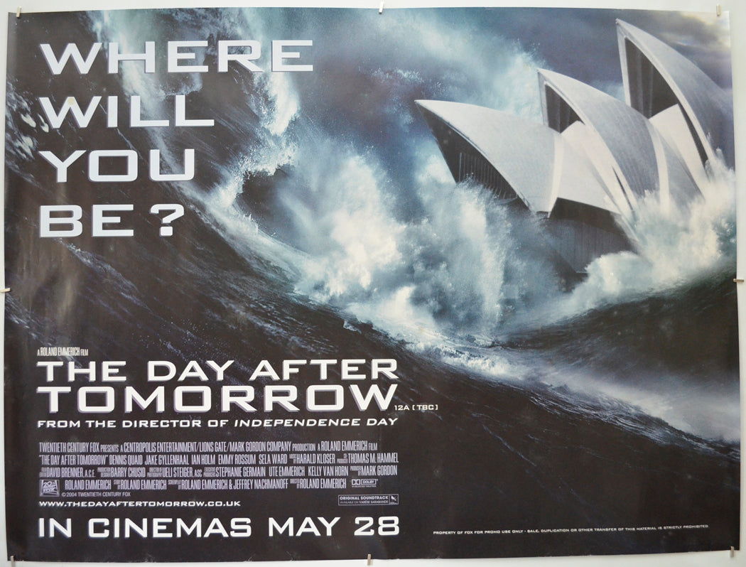 The Day After Tomorrow (Sydney Version)  Original Quad Poster - Film Poster - Movie Poster  